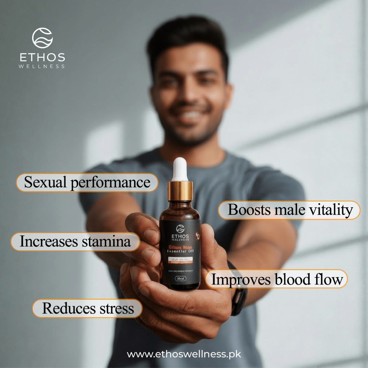 Men Essential Oil | 30ml | Boost Vitality, Energy & Confidence - Ethos Wellness