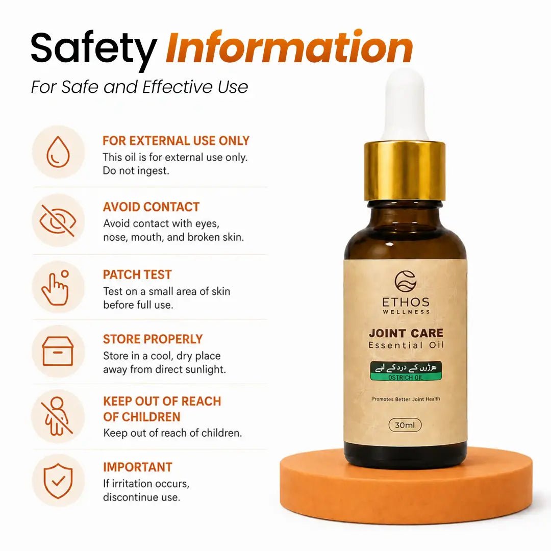 Joint Care Oil - Ease Stiff Joints | 30ml - Ethos Wellness