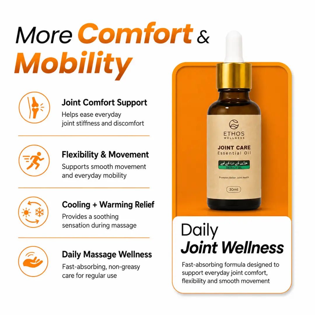 Joint Care Oil - Ease Stiff Joints | 30ml - Ethos Wellness