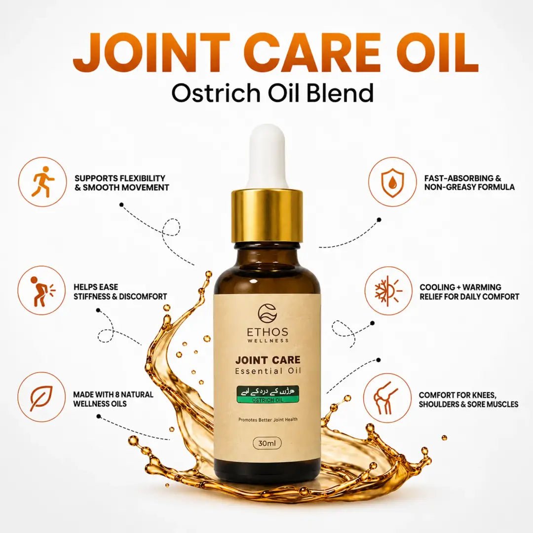 Joint Care Oil - Ease Stiff Joints | 30ml - Ethos Wellness