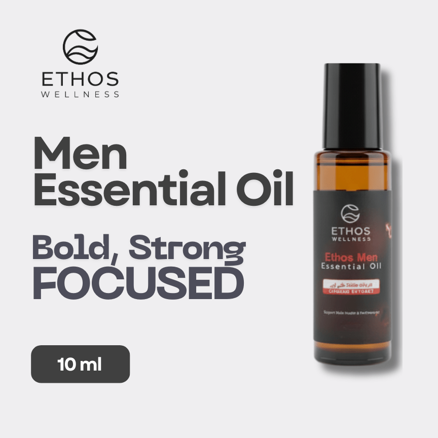 Men Essential Oil | Small - 10ml | Boost Vitality, Energy & Confidence - Ethos Wellness
