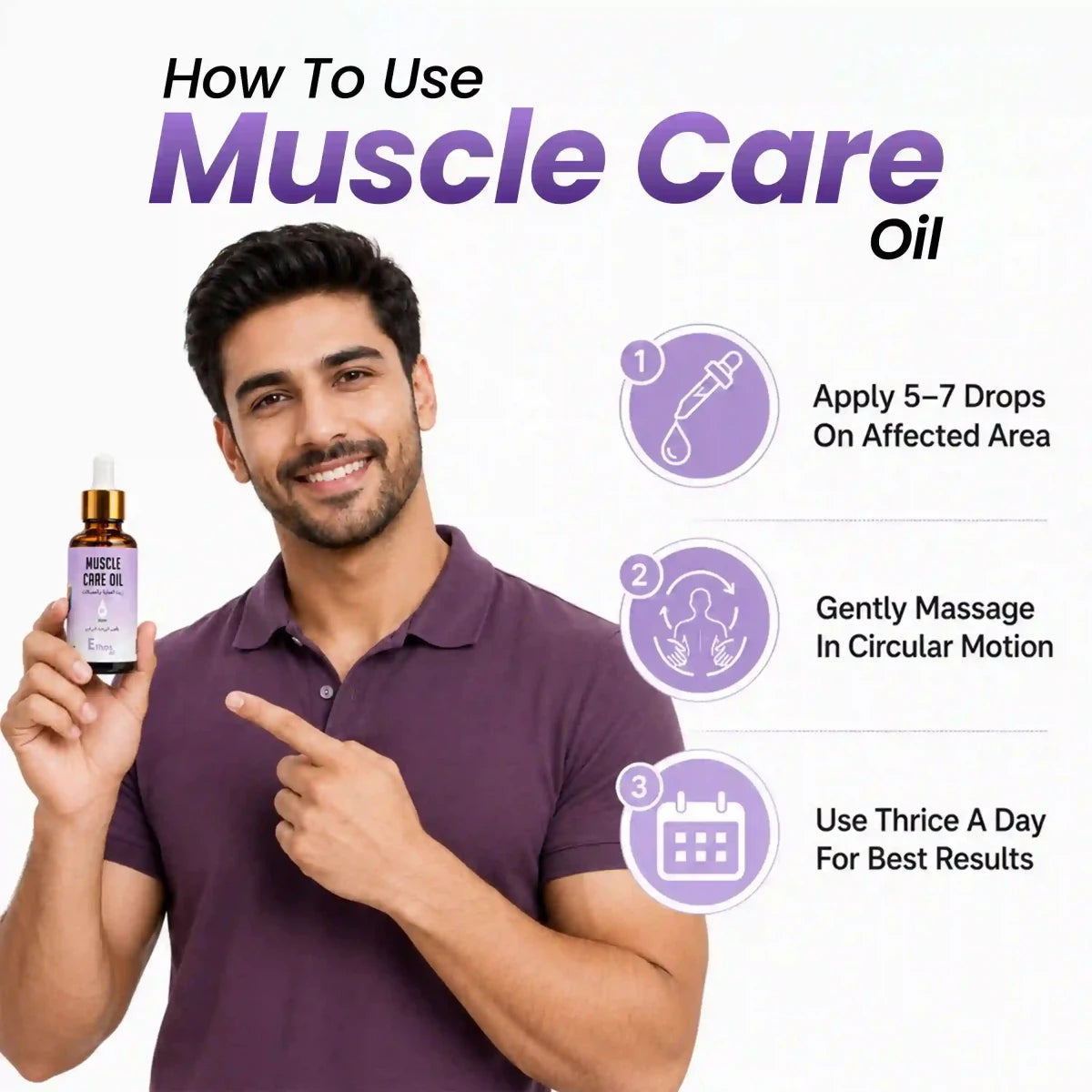 Muscle Care Oil | 30ml | Natural Relaxant for Muscles - Ethos Wellness